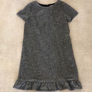 Tweed Ruffle Hem Dress